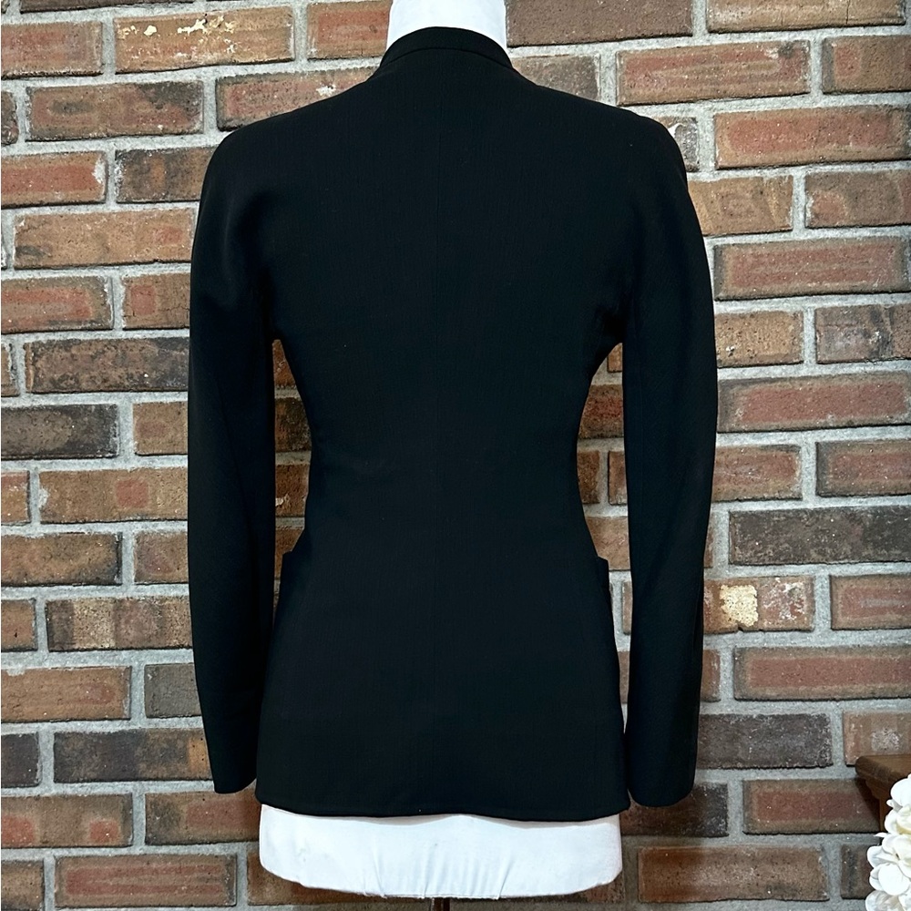 Giorgio Armani Size 4 Black 4 Button Blazer Jacket - Picture 3 of 6
